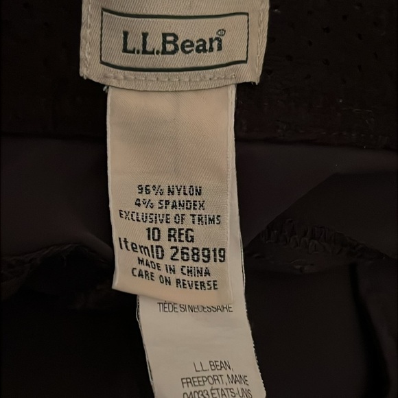 L.L.Bean Black Nylon Outdoor Pants Women’s Size 10-Reg - Picture 7 of 7